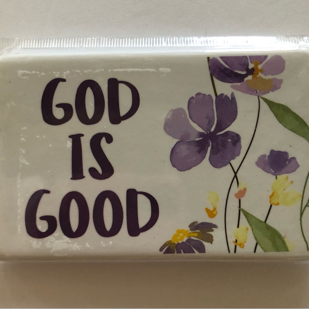 “GOD IS GOOD” FAITH FRIDGE MAGNET  4”x2.5” New